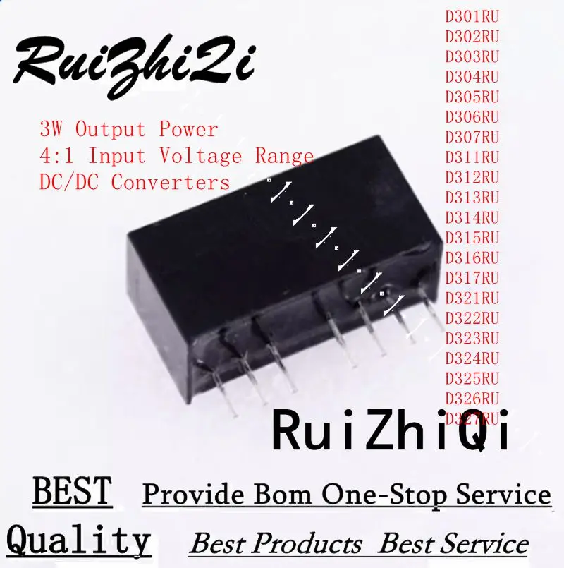 

10PCS/LOT D321RU D322RU D323RU D324RU D325RU D326RU D327RU 3W 4:1 DC/DC POWER