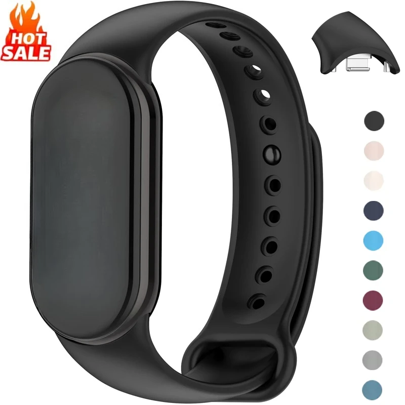 Nova Pulseira de Silicone para Xiaomi Mi Band 10 9 8 NFC, Pulseira Esportiva de Borracha, Acessórios para Smart Band 10 9 8