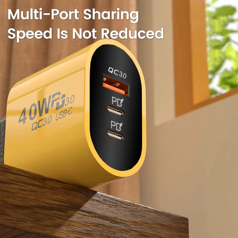40W USB C Charger Quick Charge 3.0 USB Wall Charger PD Type C Phone Charger Power Adapter For iPhone 14 Xiaomi13 HuaweiSamsung image 2
