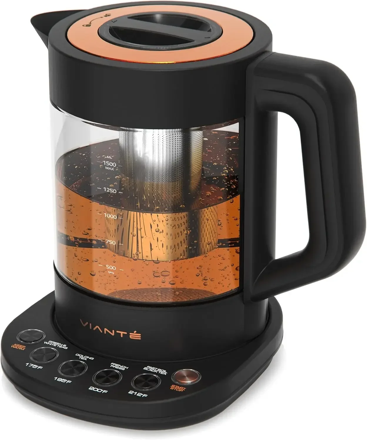 

Electric Kettle With Infuser For Loose Leaf. Hot Tea Maker With Temperature Control And Automatic Shut Off. Tea Kettle With Brew