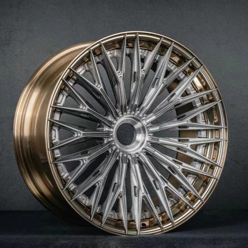 

15 Inch Concave 2 Piece Forged Wheel 5x112 5x120 Pcd with Aluminium Lip
