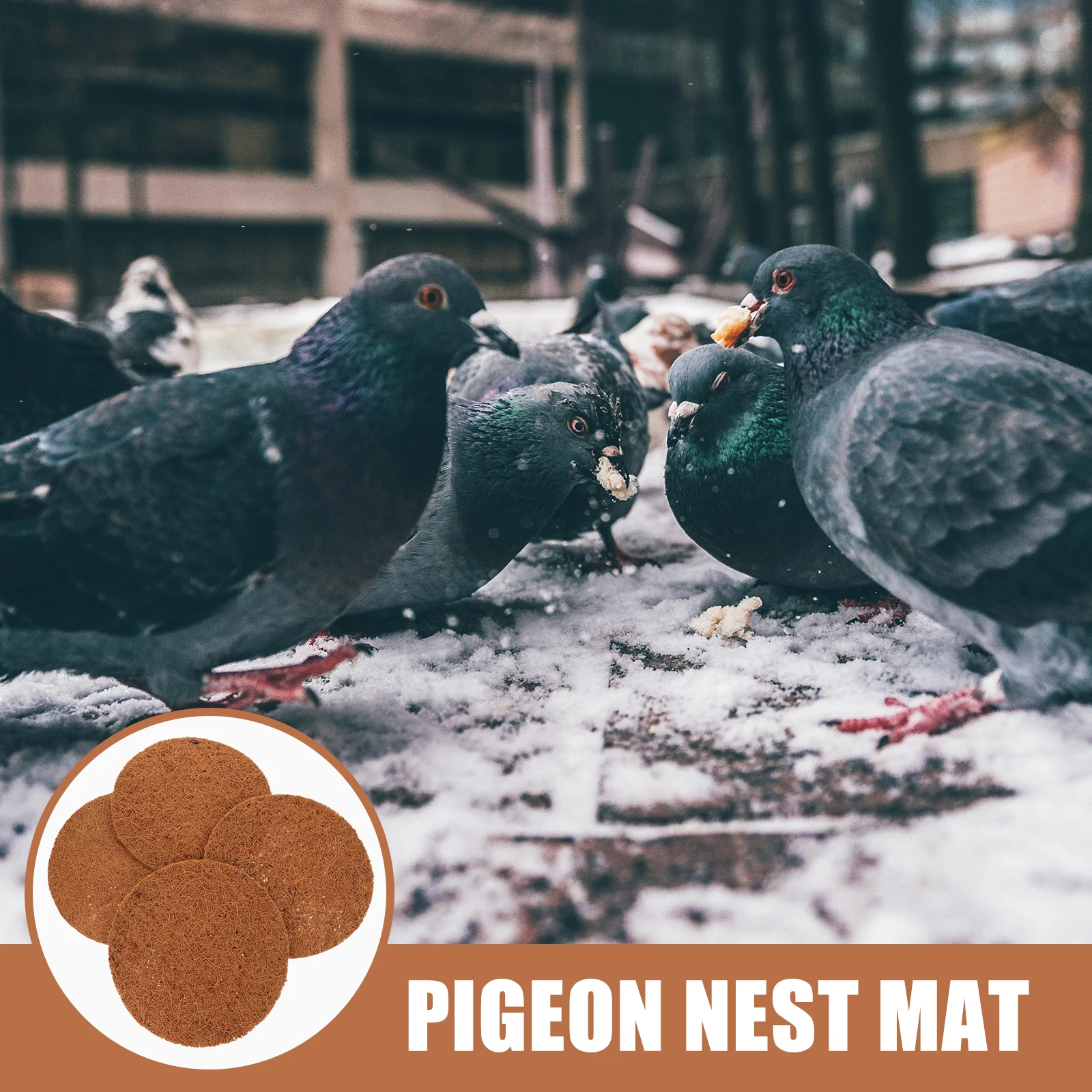 

4 Pcs Natural Coir Pigeon Nest Mat Durable Bird Supplies Reusable Breeding Egg Pads Suitable Small Birds Pets Comfortable Warm