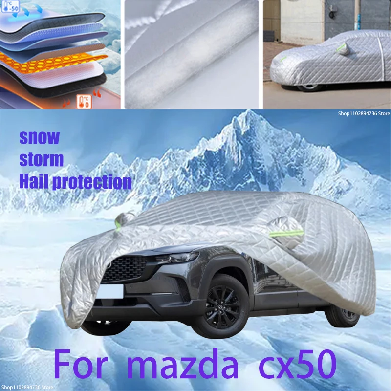 

For mazda cx50 Outdoor Cotton Thickened Awning For Car Anti Hail Protection Snow Covers Sunshade Waterproof Dustproof