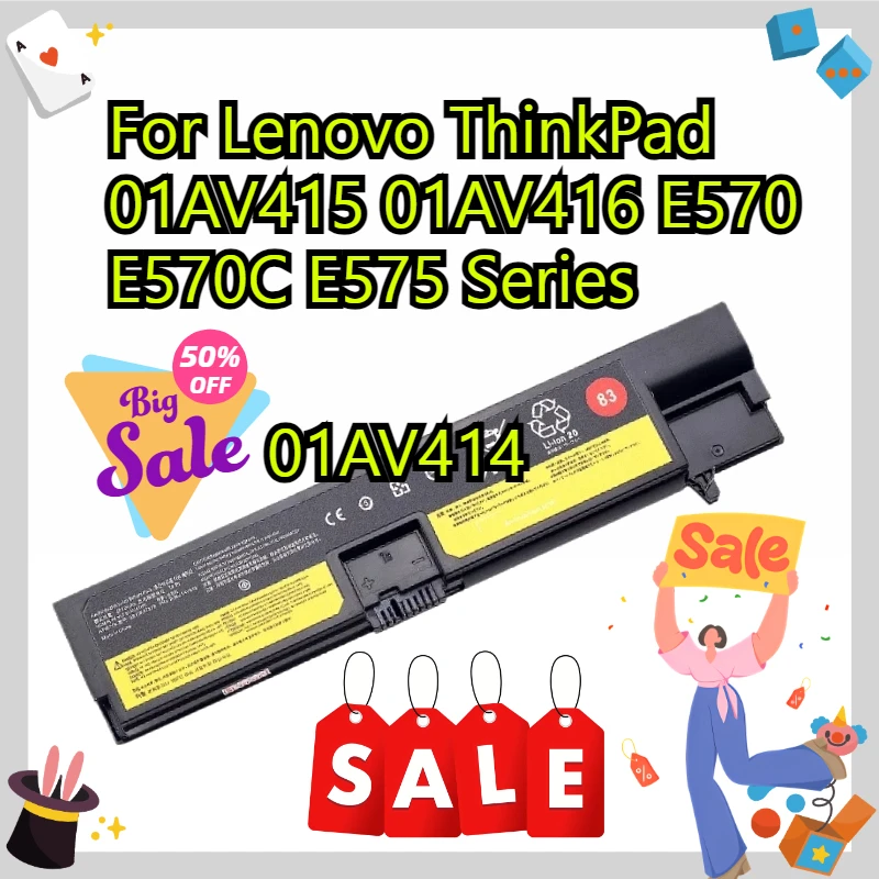 بطارية الكمبيوتر المحمول 2670mah 01AV414 TP00084A 01AV418 01AV417 SB10K97575 لينوفو ثينك باد 01AV415 01AV416 E570 E570C E575 سلسلة