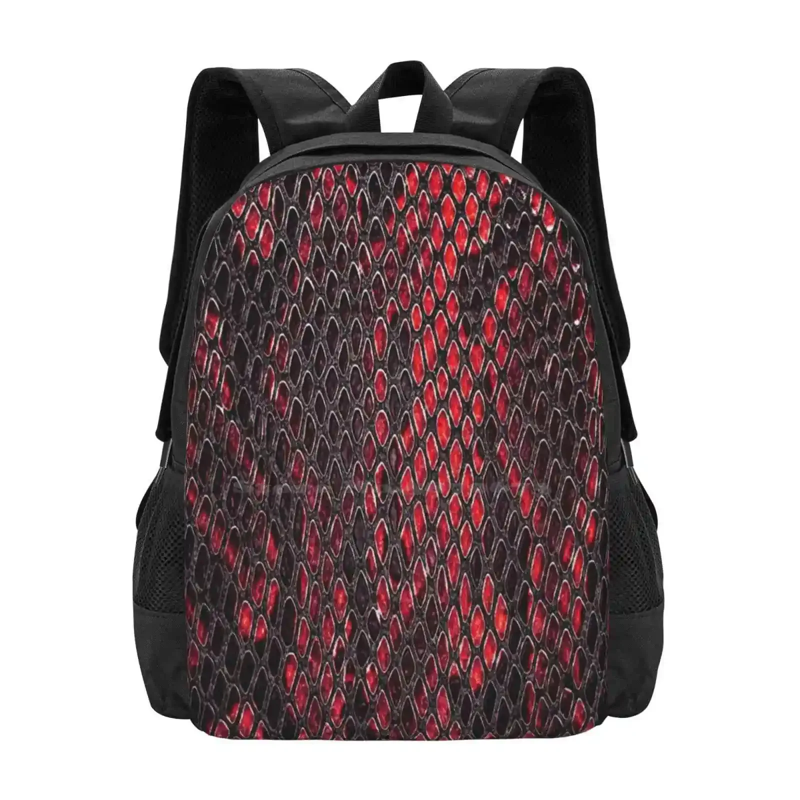 

Red Snake Skin Hot Sale Schoolbag Backpack Fashion Bags Snake Skin Reptile Natural Leather Snakeskin Black Nature Abstract