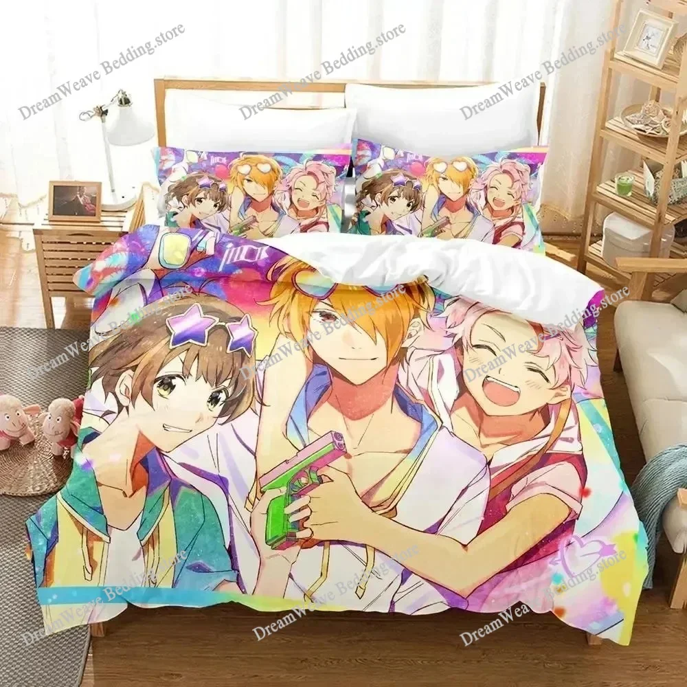 

3dAnime Idolmaster SideM Bedding Set Duvet Cover Bed Set Quilt Cover Pillowcase Comforter King Queen Size Boys Adult Bedding Set
