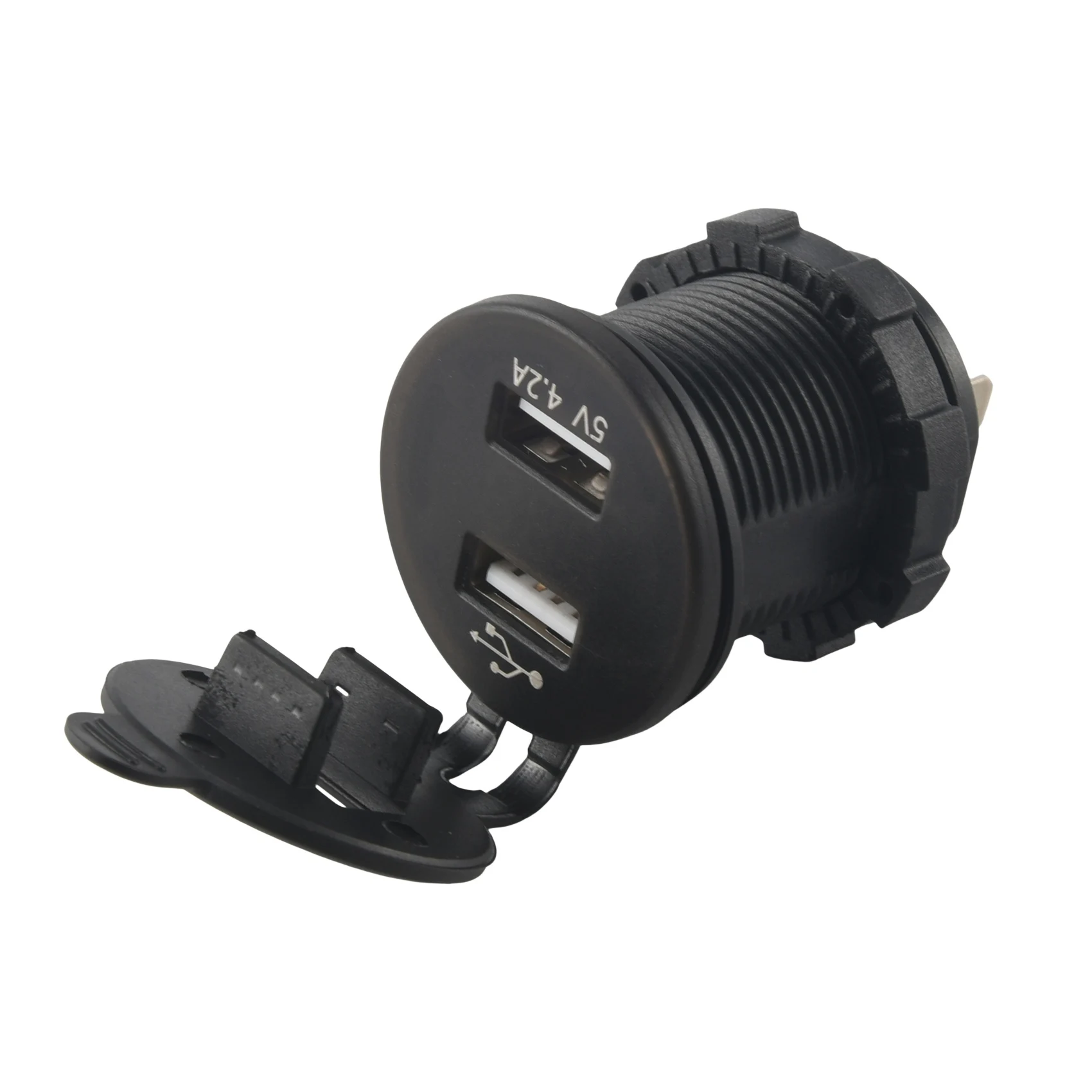 AEE5-USB مقبس السيارة 12 فولت شاحن سيارة 5 فولت 4.2A المزدوج USB شاحن سيارة مقاوم للماء سيارة محول السجائر محول مع LED الفولتمي الرقمي #5