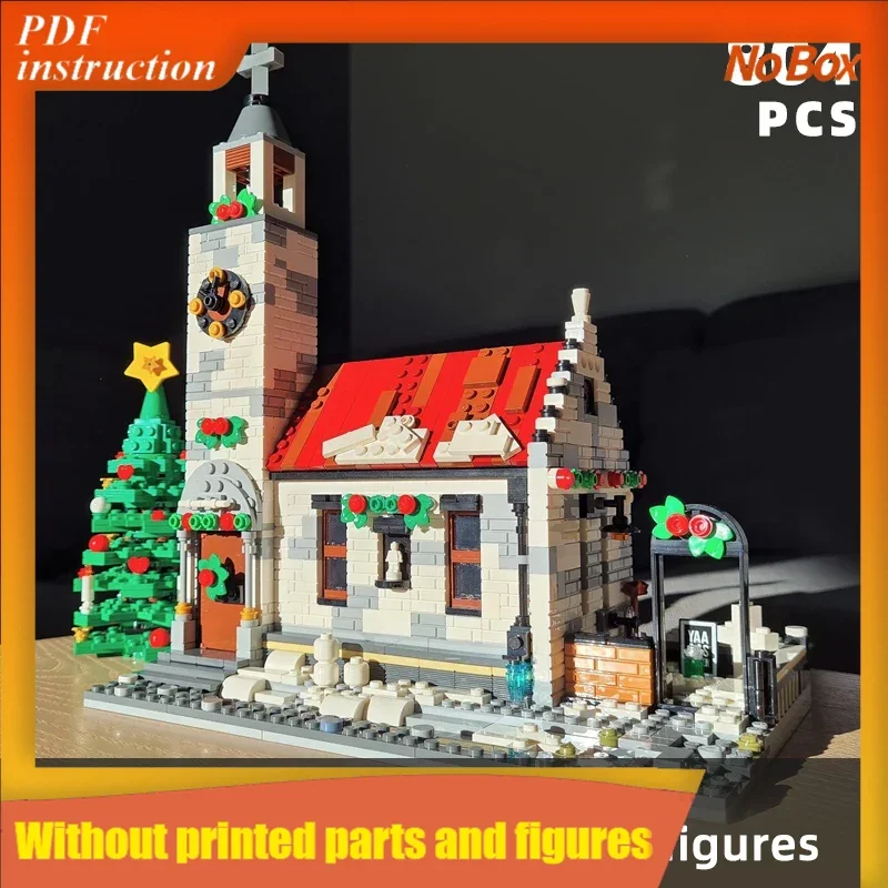 christmas theme holiday season house bricks santa xmas cottage blocks weihnachten navidad winter village church moc building set