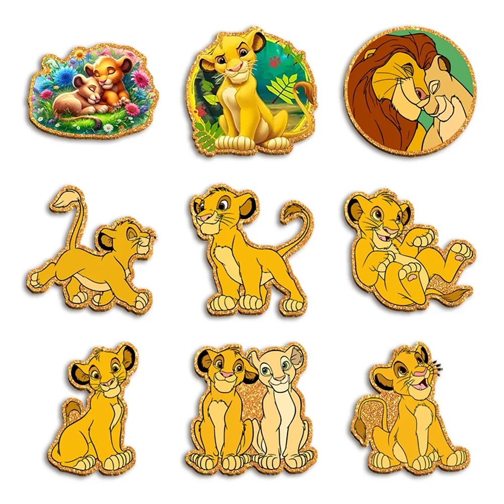 

50mm Chunky Glitter Resin The King Lion Disney Acrylic Flatback Chram Resin Planar Craft for Phone Case Bows Badge Pendant