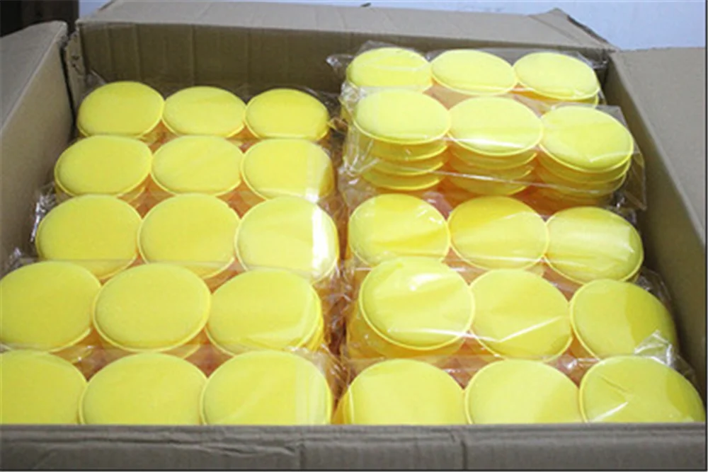 Car modeling wax foam sponge yellow pad cleaning anti-mite for Volkswagen vw Touran 1.4 Fox 1.2 Touareg2 GolfA5