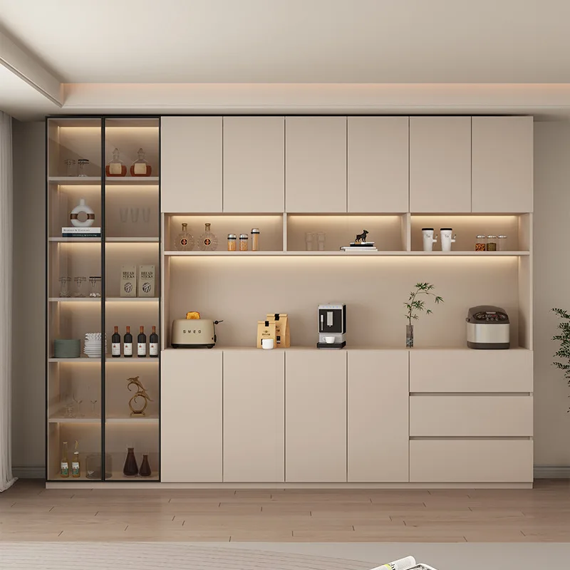 

Luxury Wooden Wine Cabinet Display Shelves Living Room Sideboards Storage Display Decoration Tall Repisa Lounge Buffet Furniture