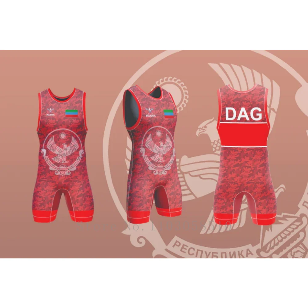 MELKHOSU Dagestan Singlet Team Singlet professional-grade competition suit Wrestlers tournaments Bodybuilding wrestling suit