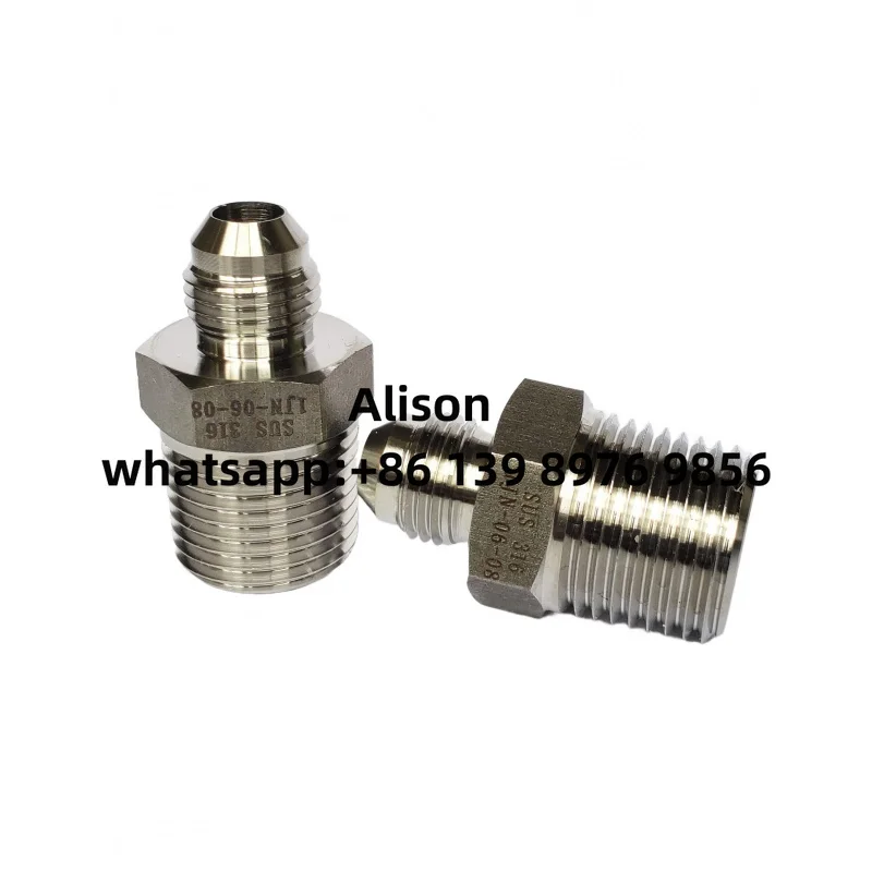 Adattatore dritto per raccordo di transizione in acciaio inossidabile 316 da 10 pezzi 1jn-08 1jn-04-02 1jn-06-04