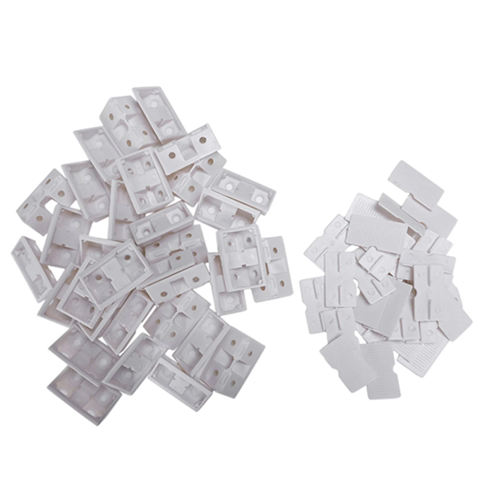 ABJI-180Pcs خزانة أرفف 90 درجة دعامات زاوية بلاستيكية أقواس زاوية بيضاء