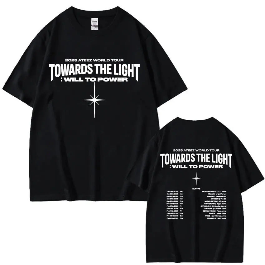 Kpop Band Choi San Ateez Graphic T Shirt Men Hip Hop Clothing
