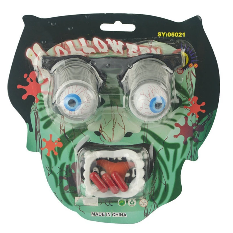 Halloween Popping Eyes Dropping Eyeball Glasses Horror Masquerade Scary Eyes Glasses Prank Joke Toy