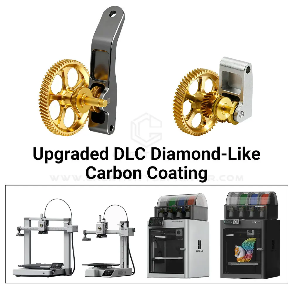Labx1 P1P P1S Upgrade All Metal Extruder Gear CNC Nano Coated Extrusion Head Gear Kit For Lab A1 A1 Mini P1P 3D Printer
