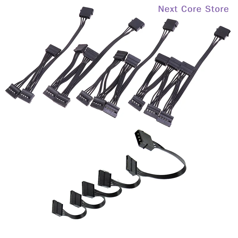 [NC]4Pin 1 Male To 3/4/5/6 Female Splitter Adapter SATA Power Hard Disk Extension Hard Drive Cable[NC]