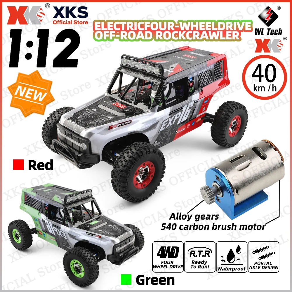 

XKS WLtoys 124006 1/12 радиоуправляемый автомобиль внедорожник с дистанционным управлением 4wd 2,4G профессиональный пульт дистанционного управления альпинистские автомобили