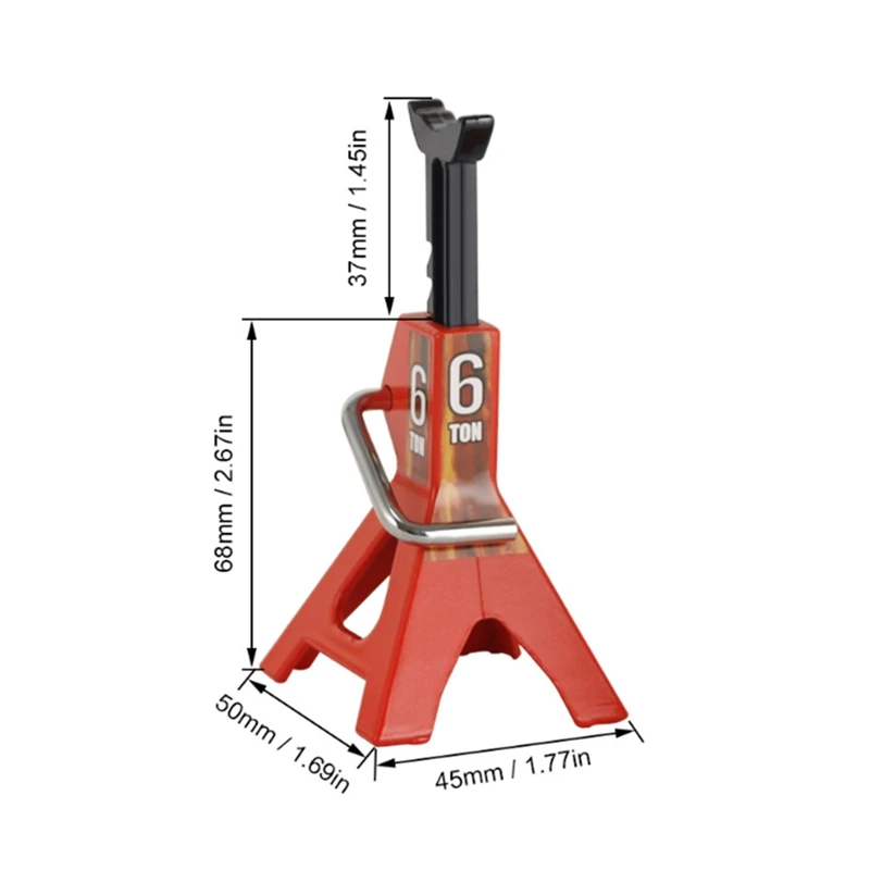 Dudukan Jack RC, 2 buah 6 Ton RC Car Scale Jack stand untuk Axial SCX10 Wraith TRX4 D90 CC01 RC Quick Release Jack Stand