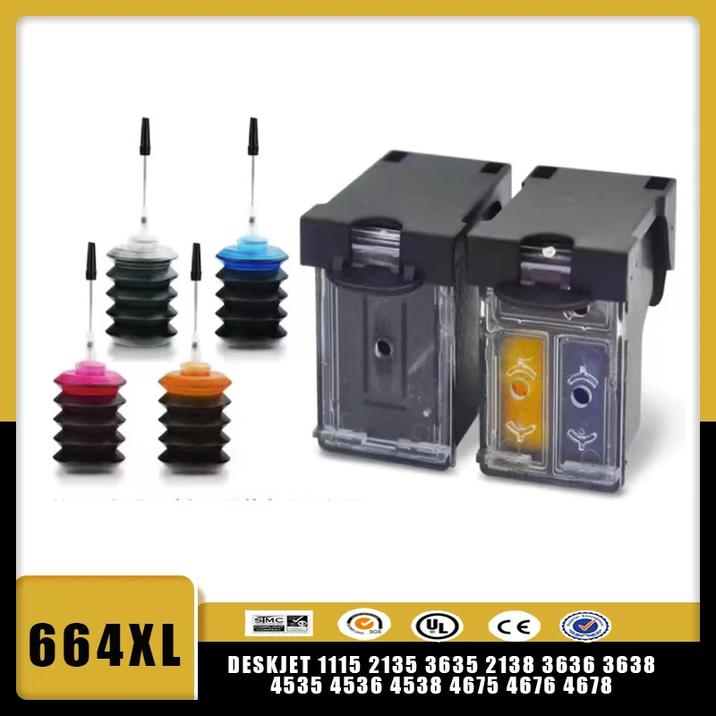 

Vilaxh For HP 664XL for hp 664 Ink Cartridge for HP664 Deskjet 1115 2135 3635 2138 3636 3638 4535 4536 4538 4675 4676 4678