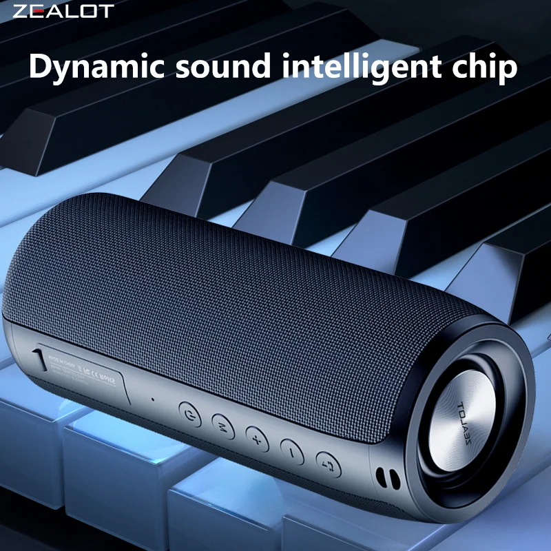 ZEALOT S51 10W Wireless Speakers, 1800mAh Battery, 10 Hours Playtime Loud Stereo, Booming Bass. view 4