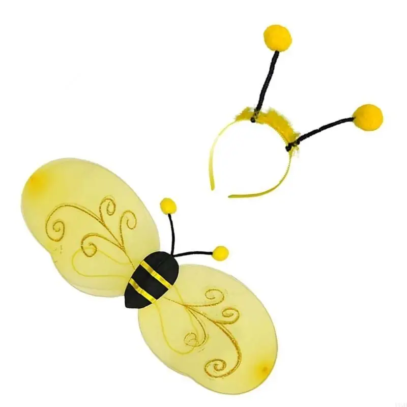 

Wing Halloween Costume Accessory Animal Role Play Wing Headband Wand for Women Kid Halloween Masquerade Photography Y1QD