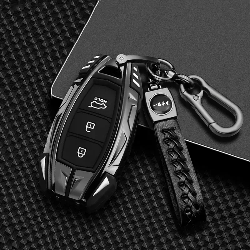 

Zinc Alloy Car Key Case For Hyundai Elantra GT Kona 2018 2019 Santa Fe Veloster Smart Remote Fob Cover Protector Bag Car Styling