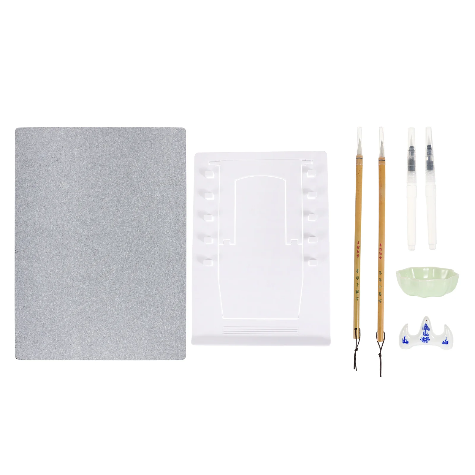 1 conjunto de prancheta de desenho conjunto de pintura a água material pp suporte dobrável suporte de escova de bambu reutilizável placa artística para esboço viagem