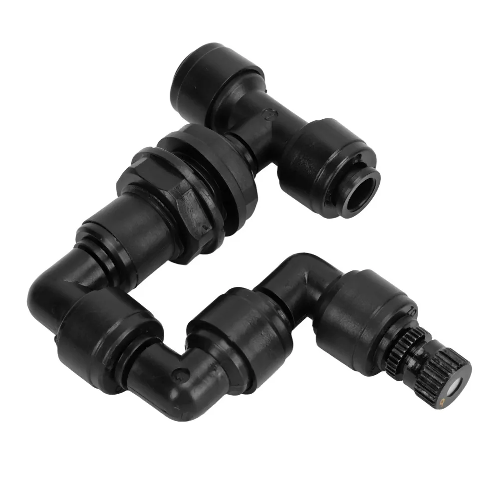 PP Reptile Fogger Adjustable Nozzle 360° Rotating Aquarium Mist Sprinkler 1/4 Inch Quick-Fit Port Humidity Control