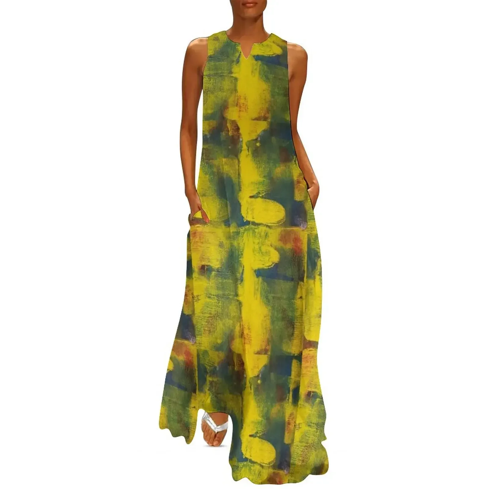 

Untitled Print 4 Long Dress women's dresses luxury Women's summer long dress summer dress korean women Party dresses