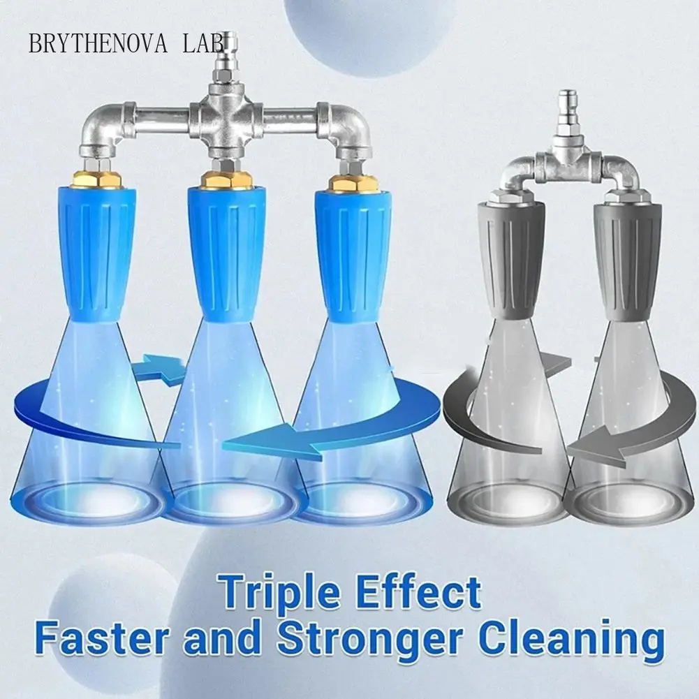 Triple Turbo Nozzle for Pressure Washer Rotating Nozzle 1/4 Quick Inch Connect 4000PSI Pressure Washer Rotating Turbo Spray Tips