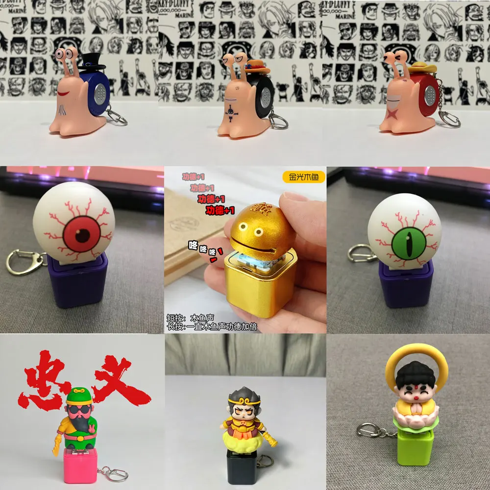 Juguetes de Anime One Piece Den Den Mushi, Figuras de Luffy, Sabo y Ace en Forma de Caracol, con Sonido y Grabación, Regalos