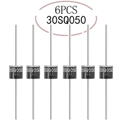 6PCS 30SQ050 Schottky Diode 30A 50V Axial for Solar Panel Parallel Reflow Protection