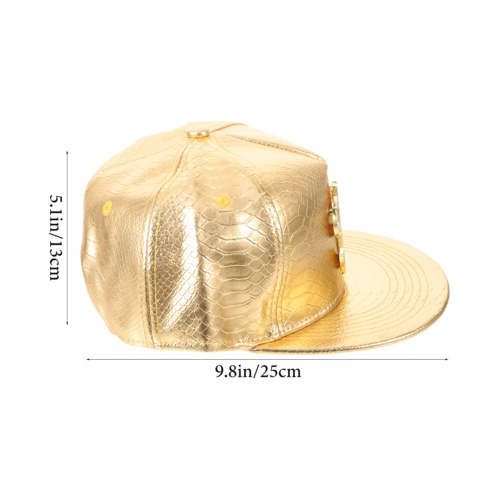 Baseball Crocodile Pattern Hat Gold Dollar Sign Hip-hop Flat Brim Sun Hip Hop Cap Miss Punk Baseball Hip Hop Cap For Women Pu