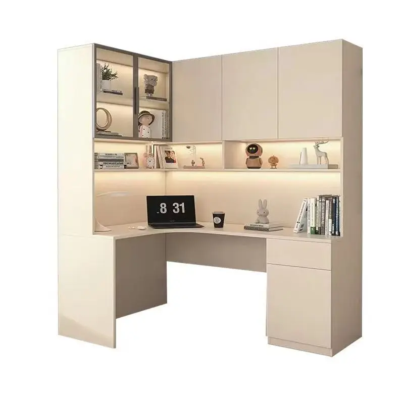 

Corner desk, bookshelf, integrated table with bookcase, combined bedroom, writing table, student household computer desk, floor