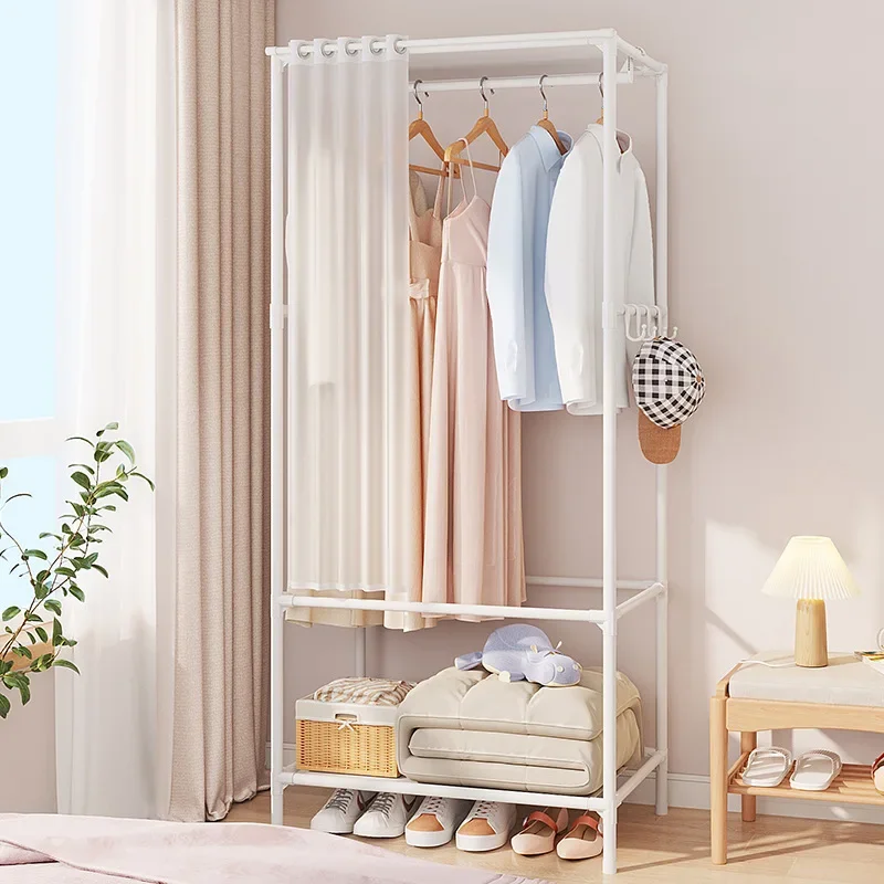 

Balcony Portable Clothes Rack Detachable White Minimalist Clothing Rack Stand Bedroom Burro Ropa Perchero Furniture Bedroom