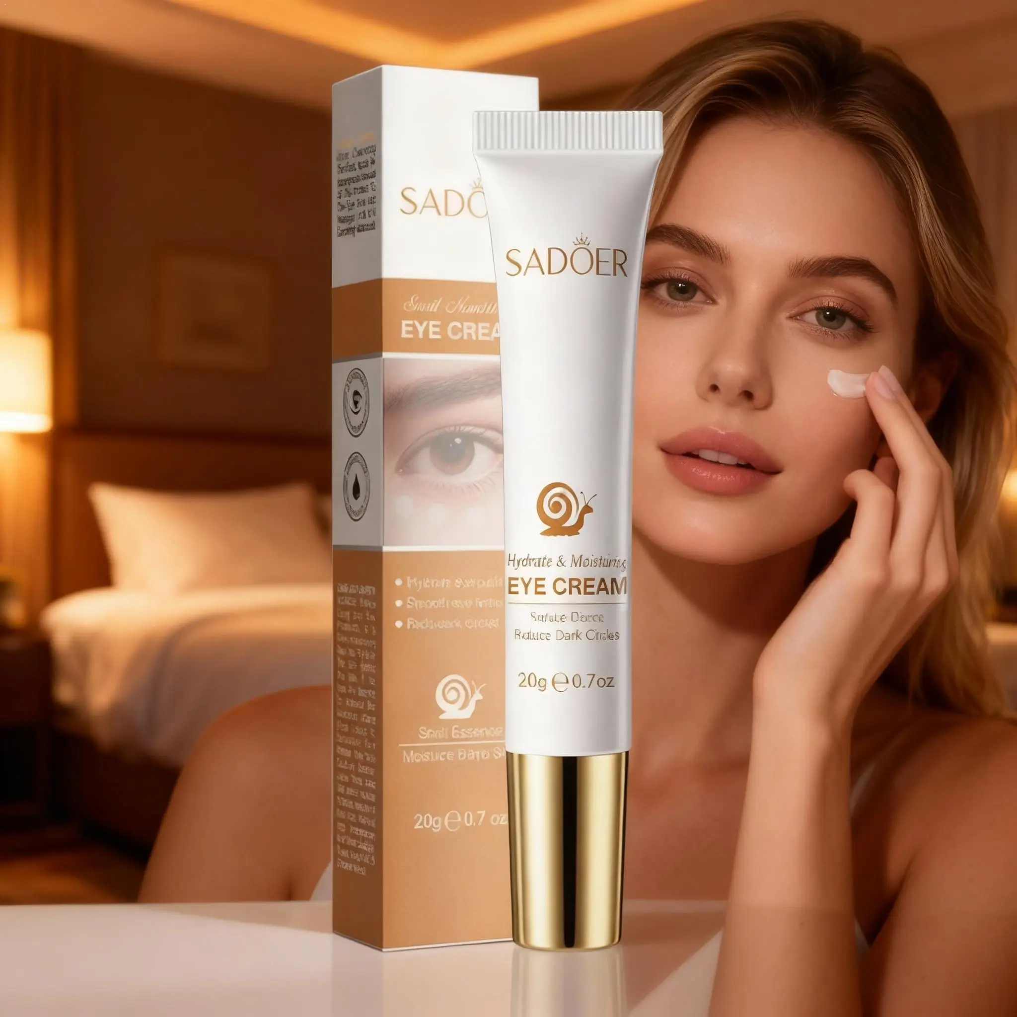 Snail Nourishing Eye Cream Moisturizing Hydrating Soothing Eye Care Helps Improve Dark Circles Deep Nourishment For Delicate Eye