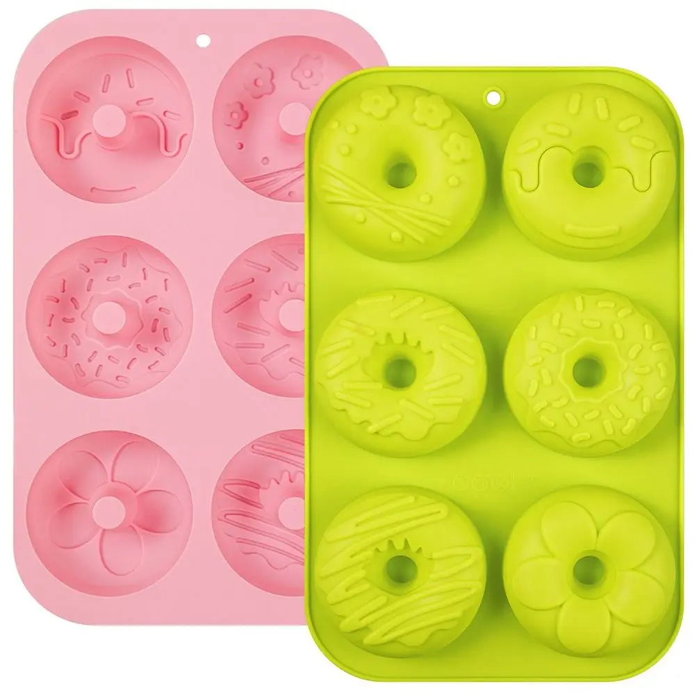 Silicone Donut Mold Non-Stick High Temperature Resistant Cake Mold Food Grade Silicone Flexible Baking Utensils Pastry Making