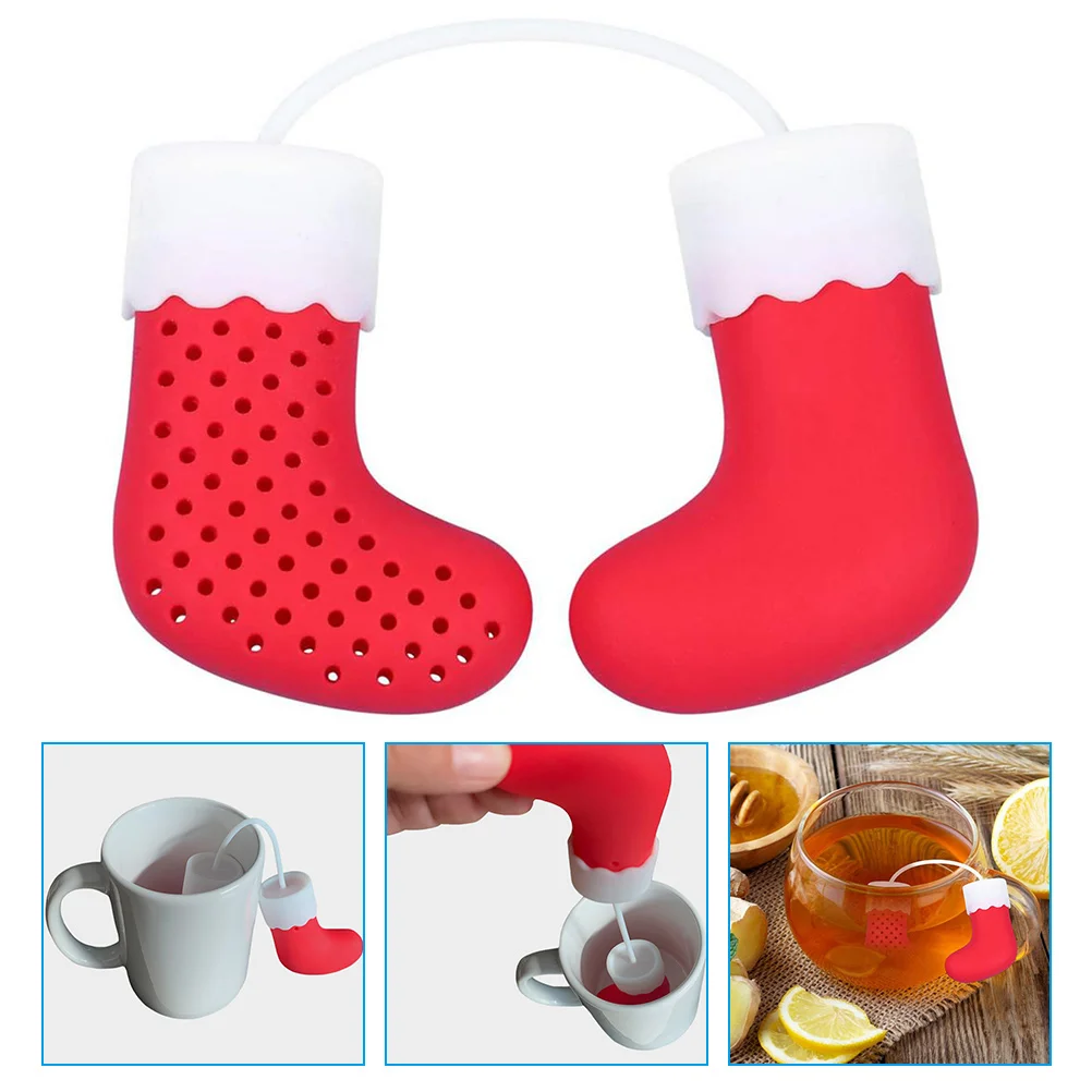 Silicone Strainer for Herbal Leaf Filter Household Supply Silica Gel Christmas Infuser Office Dregs Stocking Steeper