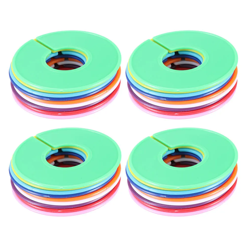 

36Pcs Clothing Size Rings Multi-Color Plastic Size Dividers Closet Organizers for Retail Baby Clothes Wardrobes