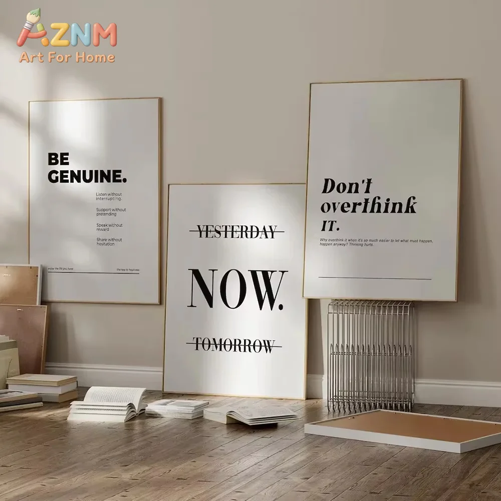Minimalist Motivation Focus Hard Work Inspiring Entrepreneur Quotes Wall Art Canvas Painting Posters For Office Room Home Decor