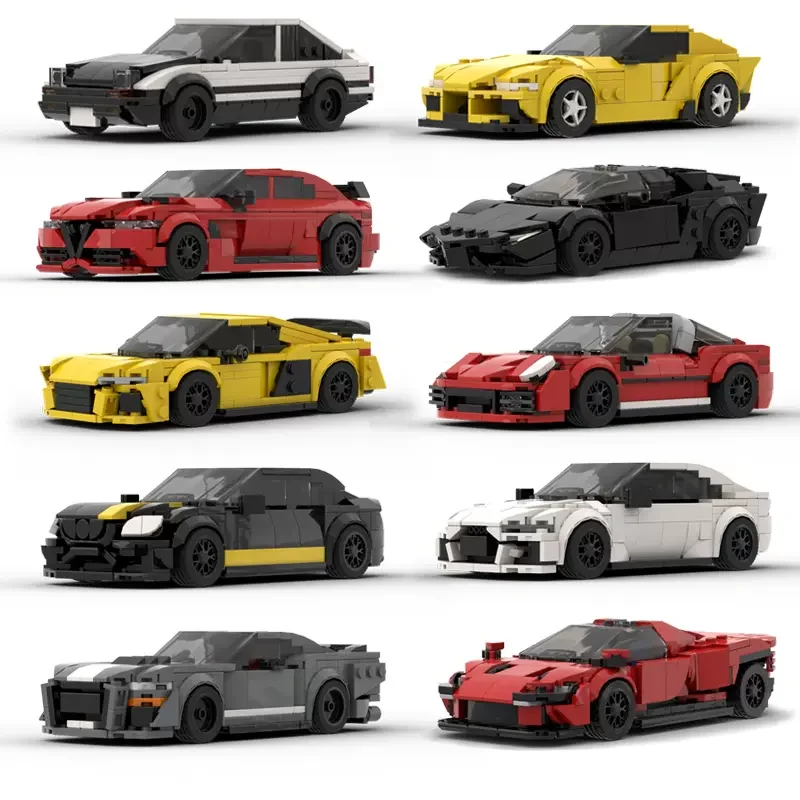 Moc Speed Champions  SuperCars Racers Building Blocks Sets City Vehicle Model DIY Kids Boy Toys Sport Super Creative Technique