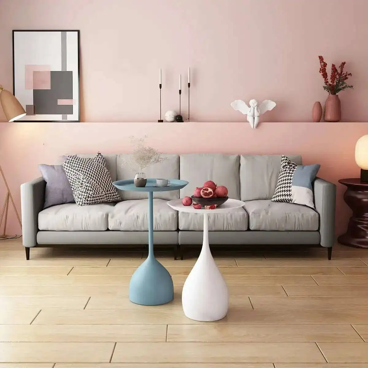 

Simple Modern Wrought Iron Coffee Table Designer Bedroom Round Coffee Table Cute Organizer Small Basse De Salon Home Furniture