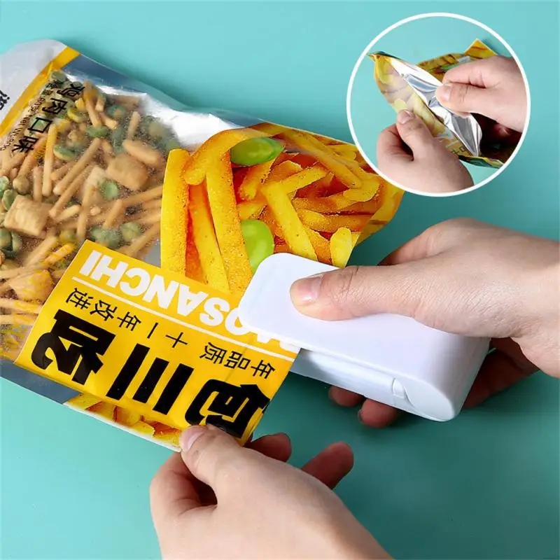 Mini Snack Bag Heat Sealing Machine, Suporte de saco de plástico, Armazenamento de alimentos, Adequado para Lay\'s Batata Chips, Gadgets de cozinha,