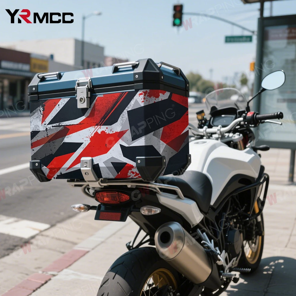 Red Camouflage Car Sticker Vinyl Bubble Free for Motorcycle Skateboard Self-adhesive Waterproof Street Culture Car Accessories
