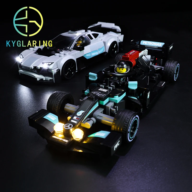 Kyglaring Led Lighting Set DIY Toys For Speed Champions 76909 Mercedes-AMG F1 W12 E Performance & Project One Not Included Block