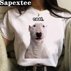 French Bulldog Bull Terrier clothes t shirt female ulzzang white t shirt japanese aesthetic t-shirt top tees