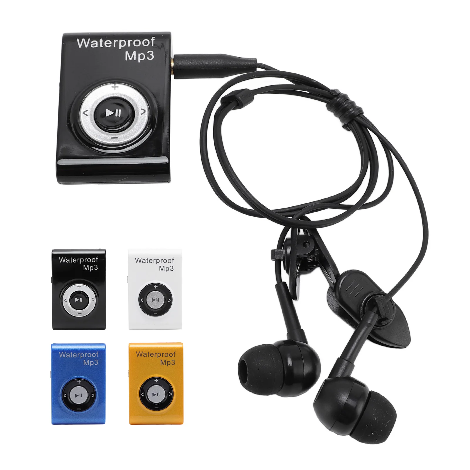 Swimming MP3 Player Swimming Headphone IPX8 Waterproofing Various Sound Formats 8GB Memory Portable with Earplugs for Running