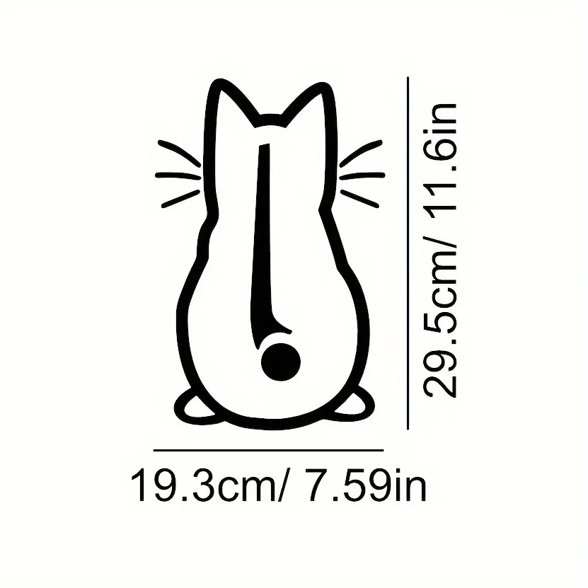 1pc Adorable Cat Wipers Car Decals, Window Door Outdoor Car Funny Stickers, Car Stickers